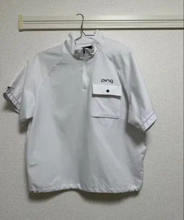 PING 여성용 하프 지퍼 셔츠 화이트