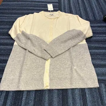 MCGREGOR 아이보리 그레이 가디건 M