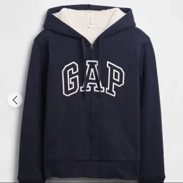 릴랙스 핏 GAP 로고 보아 안감 집업 후드티