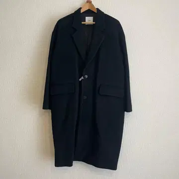 CLANE HOMME 클라네 오버 체스터 코트 블랙