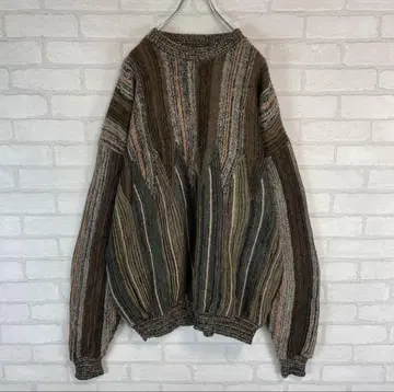 빈티지 USA제 90s 오버 사이즈 아크릴 3D 니트 레트로