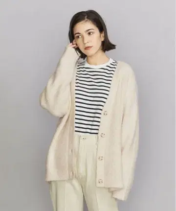 BY 루프얀 V넥 빅 가디건