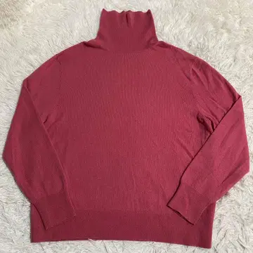 [컨디션 최상] UNIQLO 캐시미어 100% 터틀넥 스웨터 핑크 XL