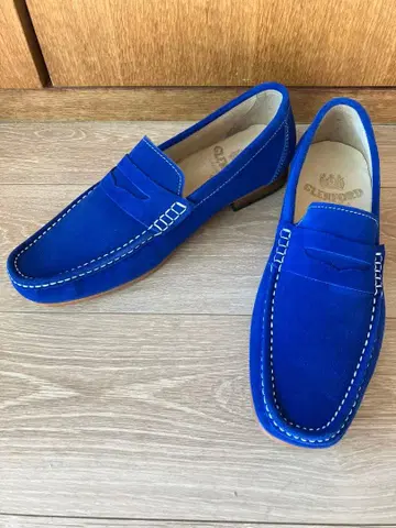 미사용 글렌포드 로퍼 코인 페니 블루 스웨이드 27.0