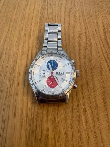 BEAMS 크로노그래프 시계 스테인리스