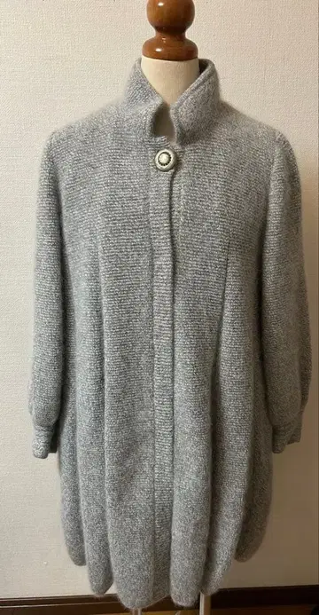 니트 모헤어풍 코트/그레이