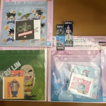 드래곤볼 지퍼 백 & 스티커 세트 아크릴 참