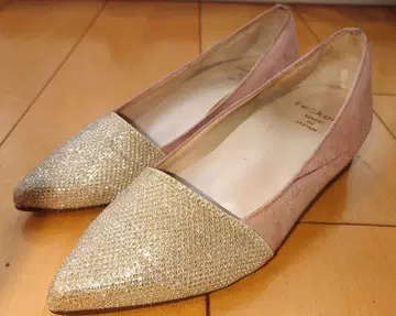 [ Made in japan ] 핑크 골드 스틸레토 펌프스