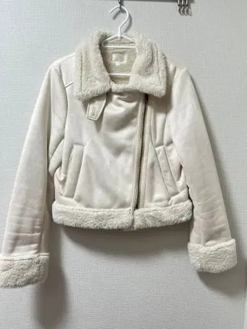 rienda 24 페이크 스웨이드 무스탕 라이더 자켓