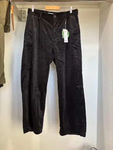 블랙 코듀로이 와이드 팬츠 S