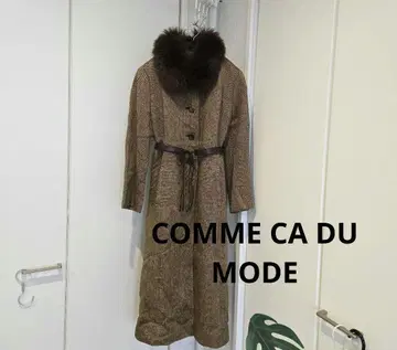 COMME CA DU MODE 퍼 포함 롱 코트