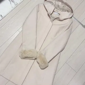 인덱스 노카라 코트 3way 후드 부착 퍼 소매 롱 코트