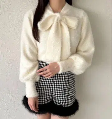 완판템 샤기 리본 니트 [ ZOZOTOWN 한정판 아이템 ]