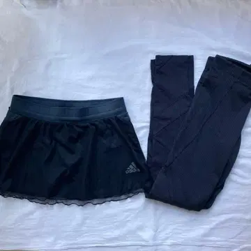 [ S 사이즈 ] adidas 스커트 레깅스 블랙
