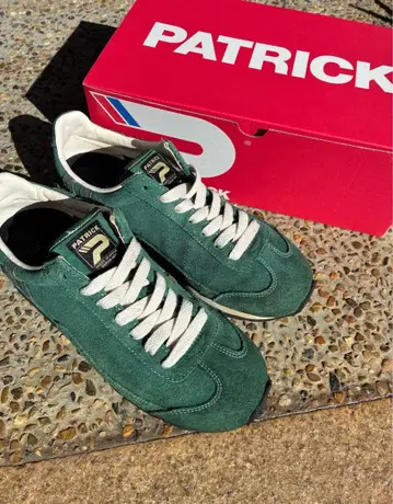 PATRICK 보스턴 선 스웨이드 가죽 그린 스니커즈 신발 38