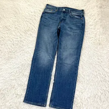 에이치앤엠 스트레이트 데님 팬츠 33/32 L 상당 빅 사이즈 파랑