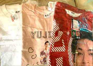 순렬 T셔츠 세트 M 사이즈 (빨간색 화이트 핑크) 시라카와 유지로