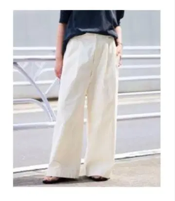 프레임워크 턱 치노 팬츠 화이트