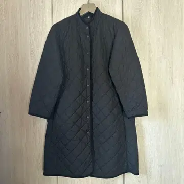 무인양품 워셔블 솜 퀼팅 코트 여성 M 블랙