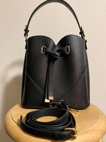 VIS 2WAY 하트컷 백/숄더백 블랙