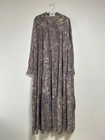 manana 마블 무늬 긴팔 원피스