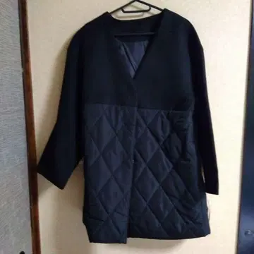 여성용 노카라 코트 블랙 M 사이즈