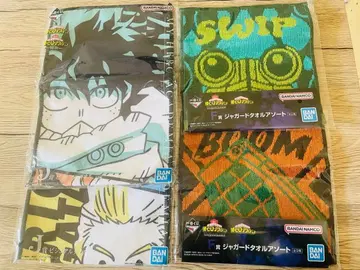 BANDAI 애니메이션 캐릭터 타월 4개 세트