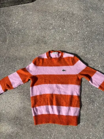 LACOSTE 스트라이프 긴팔 스웨터