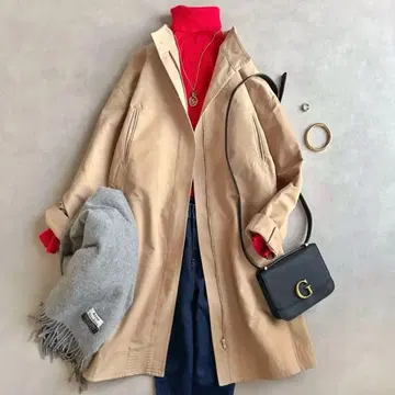 새상품급 어반 리서치//라이너 포함 플레어 트렌치코트 넉넉한 베이지