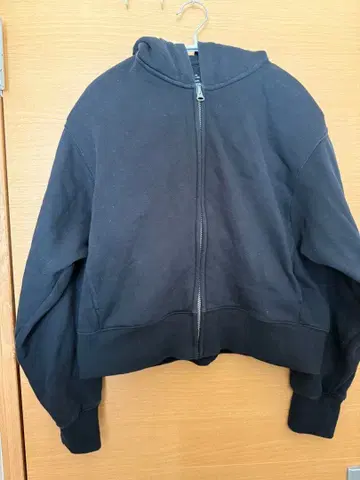 무인양품 짧은 기장 지퍼 후드티 후디 y2k L