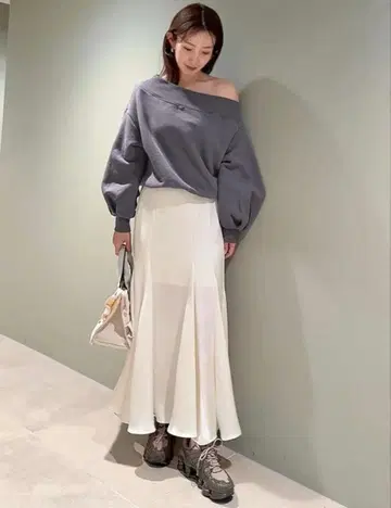 스나이델 새틴 머메이드 스커트 size1