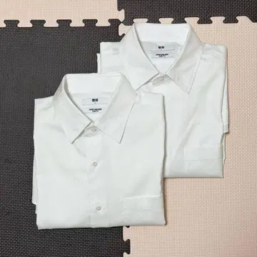 [ 2벌 세트 ] 유니클로 슈퍼 논아이론 셔츠 긴팔 L 화이트