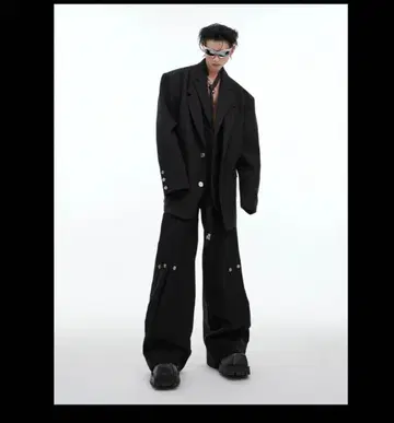 Argue Culture 레이어드 & 테일러드 자켓 블랙