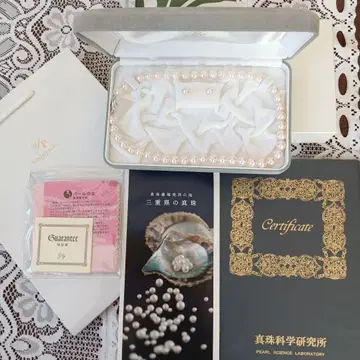 [ 새상품급 ] 오로라 꽃진주 진주 목걸이 & 귀걸이 세트