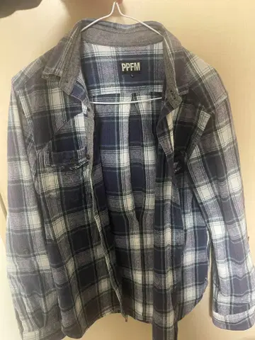 PPFM 체크 무늬 긴팔 셔츠 L 사이즈
