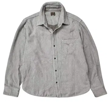 일본제 디럭스웨어 속기모 두꺼운 원단 코튼 플란넬 셔츠 그레이 L