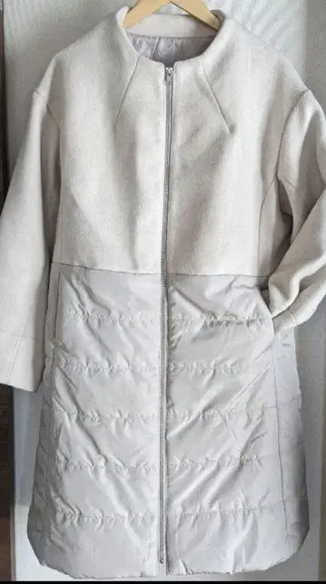 퀼팅 노카라 코트