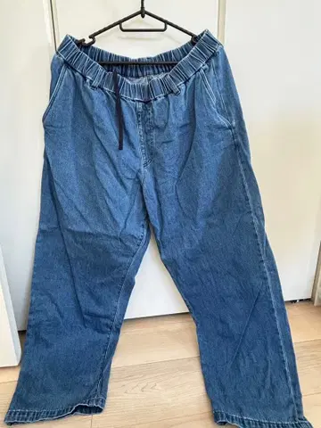 데님 블루 이지 팬츠 와이드