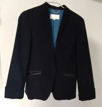 언타이틀 UNTITLED 노카라 자켓 블랙