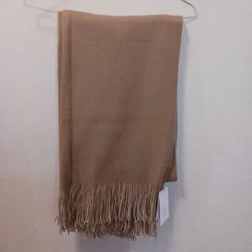 BEAUTY & YOUTH 베이지 프린지 대형 머플러