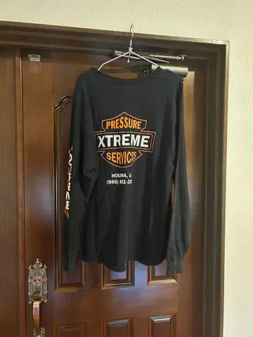 [ 초레어 ] 할리데이비슨 모티브 블랙 긴팔 t셔츠 블랙 컬러 롱t