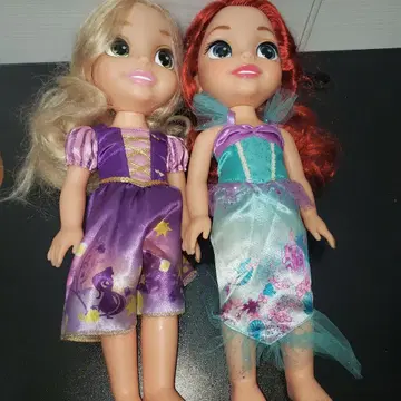 디즈니 프린세스 인형 라푼젤 아리엘 2체 세트