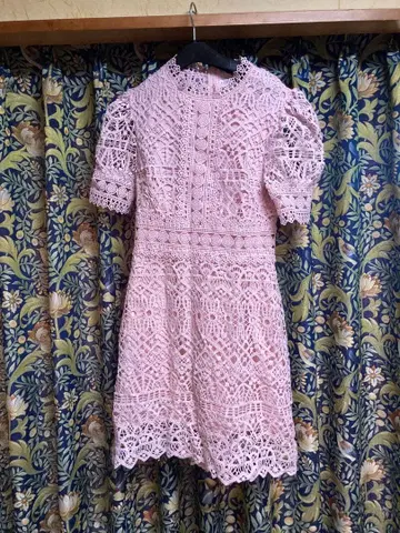 한국 디자인 아가씨 초 큐트 프티 하이넥 레이스 미니 원피스 M 사이즈