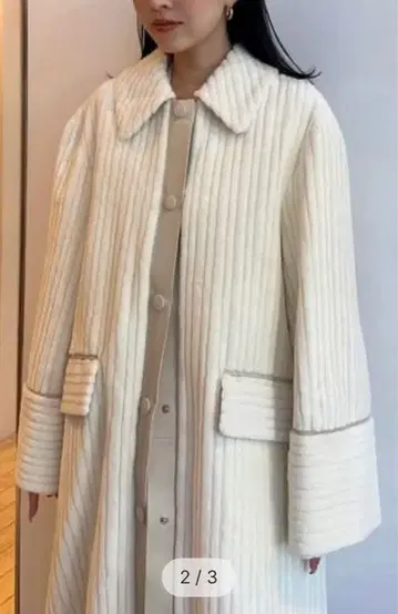 [ 미사용 새상품 ] DES PRES 와이드 리지 파일 스텐카라 코트