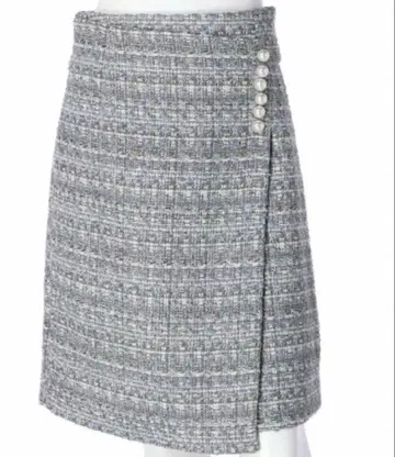 [ 미사용 새상품 ] 저스길리티 펄 장식 트위드 미니 스커트 사이즈 0