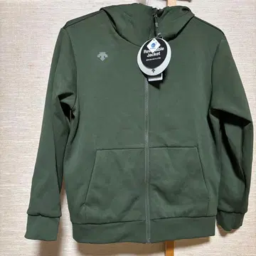 데상트 리버서블 발수 방풍 풀 집업 후드티 올리브 그린