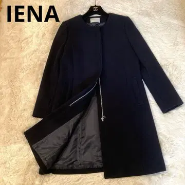 [ 새상품급 ] IENA 이에나 노카라 코트 네이비 40