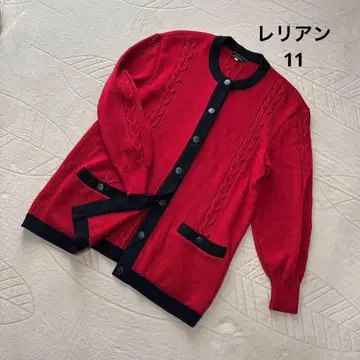 Leilian 레리안 울 100% 니트 가디건 사이즈 표기 11