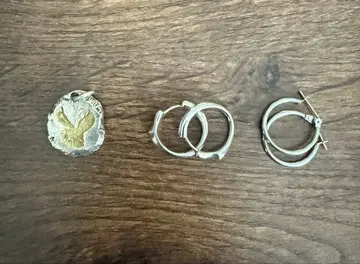 실버 후프 귀걸이 (수납 케이스 포함)