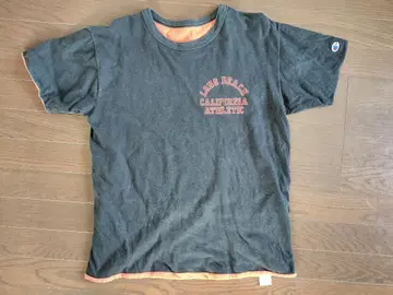 Champion 블랙 오렌지 리버서블 T셔츠 M